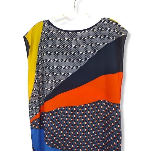 Kate and Lily Blue Dress Maxi Coverup Sides Slit VNeck Sleeveless S - Picture 10 of 12